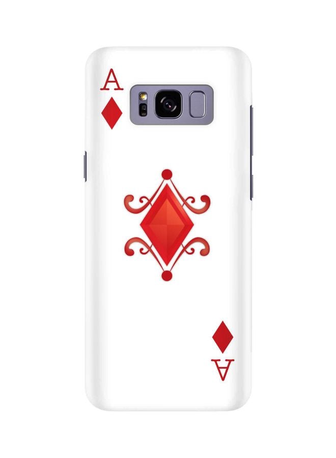 Stylizedd Snap Classic Series Ace Of Diamonds Printed Case Cover For Samsung Galaxy S8 Plus White/Red  - Image 1
