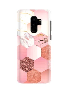 Stylizedd Snap Classic Series Marble Honeycomb Printed Protective Case Cover For Samsung Galaxy S9 Plus Pink/White  - Image 1