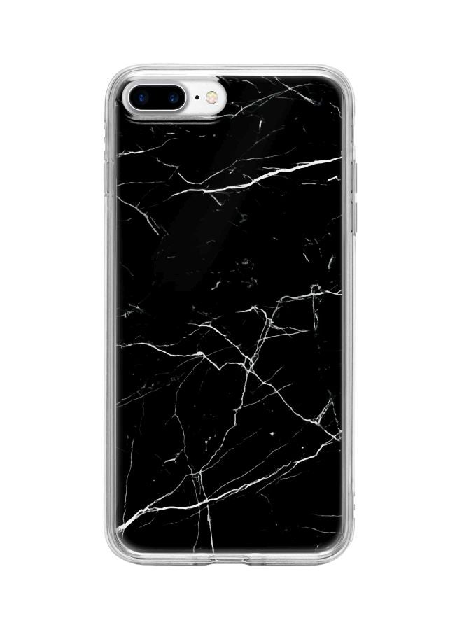 Stylizedd Marble Printed Protective Case Cover For Apple iPhone 8 Plus Black - Image 1