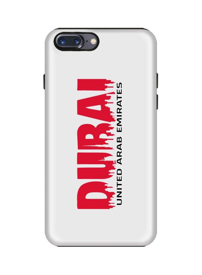 Stylizedd Tough Pro Series Dual Layer Dubai Horizon Printed Case Cover For Apple iPhone 8 Plus White/Red/Black - Image 1