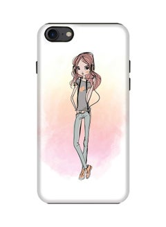 Tough Pro Series Girl Next Door Printed Case Cover For Apple iPhone 8 White/Pink/Grey