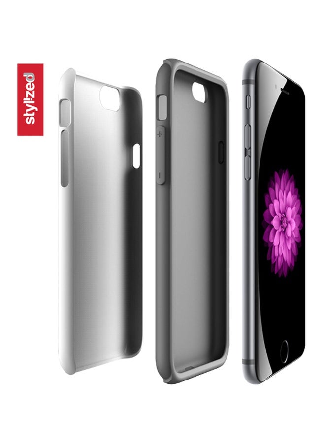 Stylizedd - Tough Pro Series Girl Next Door Printed Case Cover For Apple iPhone 8 White/Pink/Grey - Image 1
