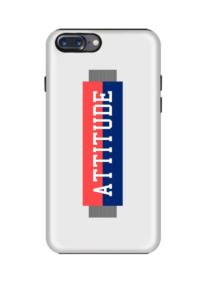 Stylizedd Tough Pro Series Attitude Printed Case Cover For Apple iPhone 8 Plus Silver/Blue/Red - Image 1