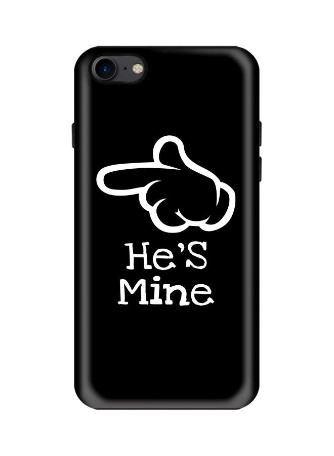 ستايلايزد غطاء حماية بطبقة ثنائية وبطبعة "He's Mine" من سلسلة توف برو لهاتف أبل آيفون 8 أسود/ أبيض - Image 1