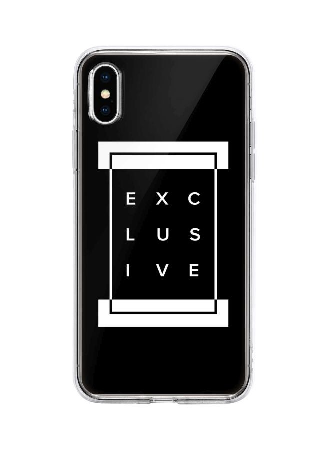 Classic Clear Series Exclusive Printed Case Cover For Apple iPhone Xs Max Black/White