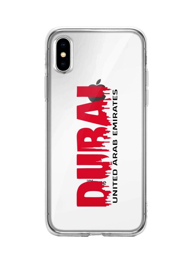 Stylizedd Classic Clear Series Dubai Horizon Printed Case Cover For Apple iPhone XS/X Clear/Red/Black - Image 1