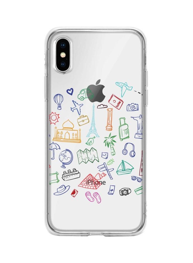 Stylizedd Classic Clear Series Traveler Themed Case Cover For Apple iPhone XS/X Clear/Green/Yellow - Image 1