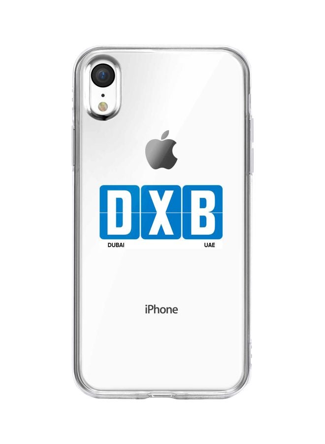 Stylizedd Classic Clear Series DXB Dubai Printed Case Cover For Apple iPhone XR Clear/Blue/White - Image 1