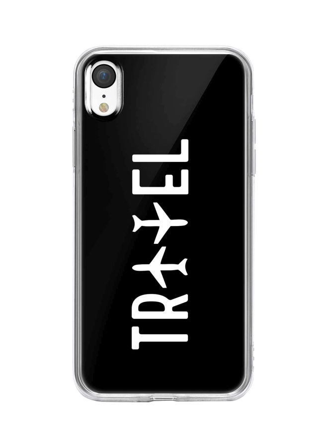 Stylizedd - Classic Clear Series Travel Printed Case Cover For Apple iPhone XR Black/White - Image 1