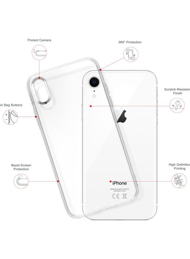 Stylizedd - Classic Clear Series Travel Printed Case Cover For Apple iPhone XR Black/White - Image 1