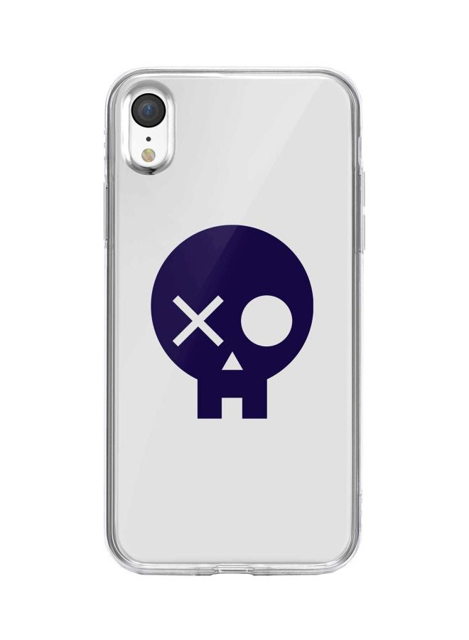 Stylizedd Skull Patch Printed Back Case For Apple iPhone XR Clear/Blue - Image 1