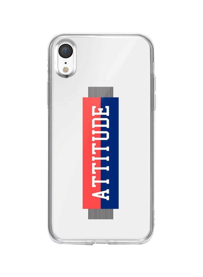 Stylizedd - Classic Series Attitude Printed Case Cover For Apple iPhone XR Clear/Red/Blue - Image 1