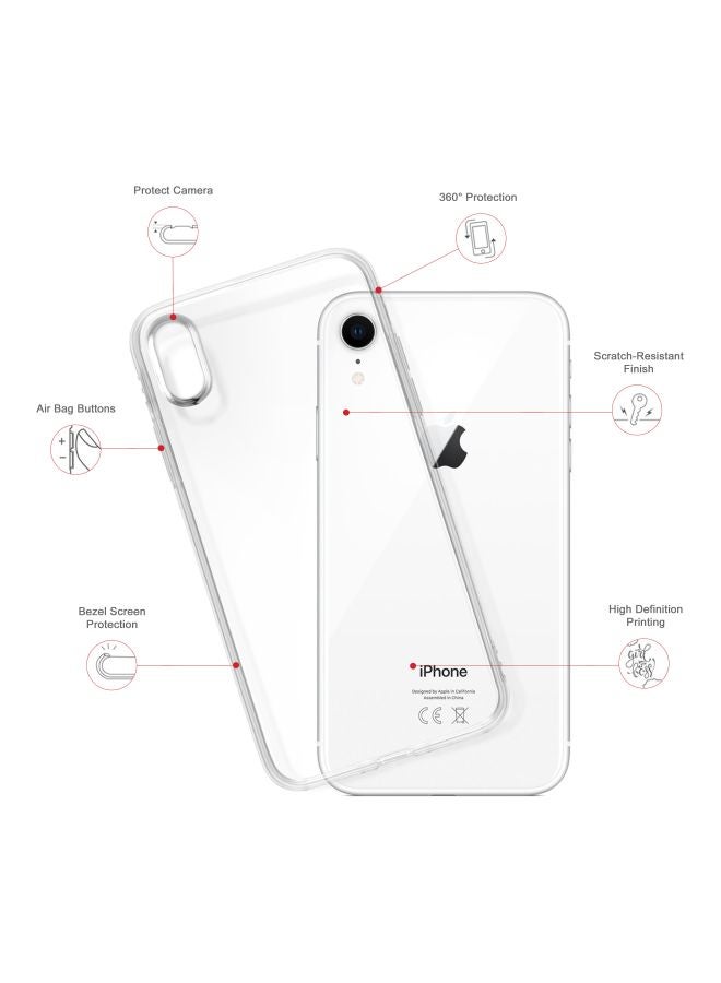 Classic Clear Series May Contain Glitter Printed Case Cover For Apple iPhone XR Pink/Black