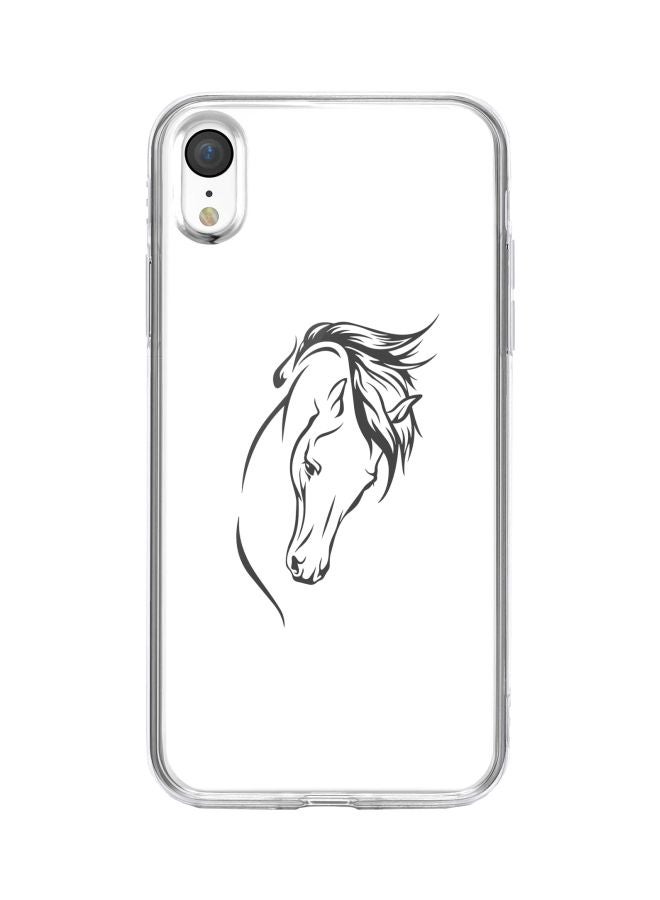 ستايلايزد غطاء حماية واقٍ لهاتف أبل آيفون XR أبيض/ أسود - Image 1