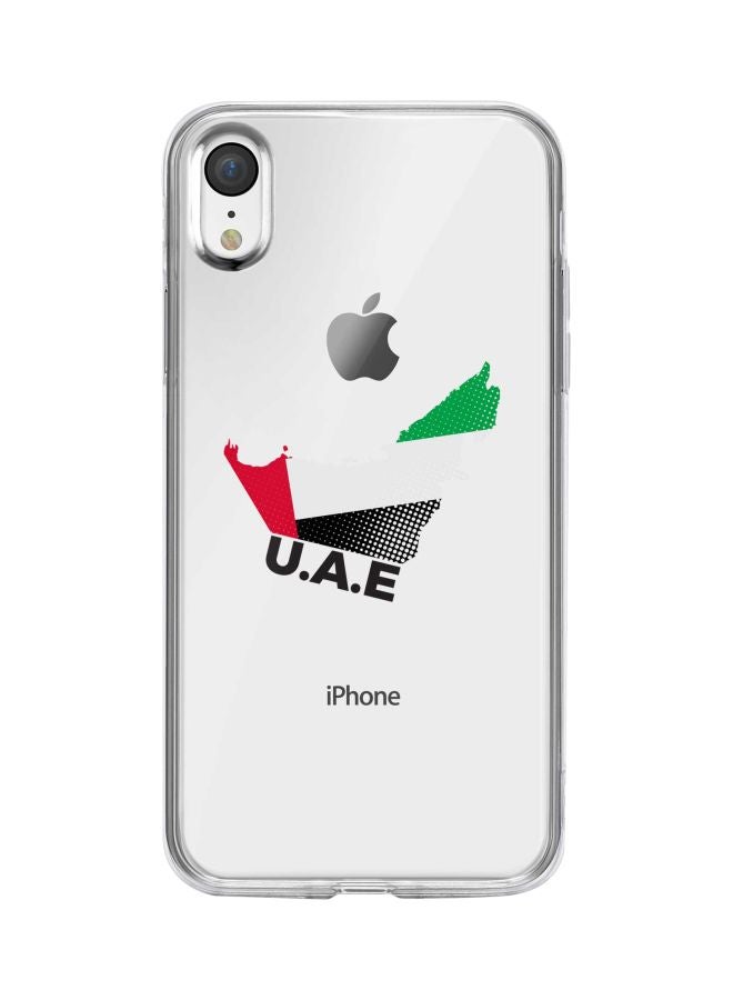 Stylizedd Classic Clear UAE Map Printed Case Cover For Apple iPhone XR Clear/Red/Green - Image 1