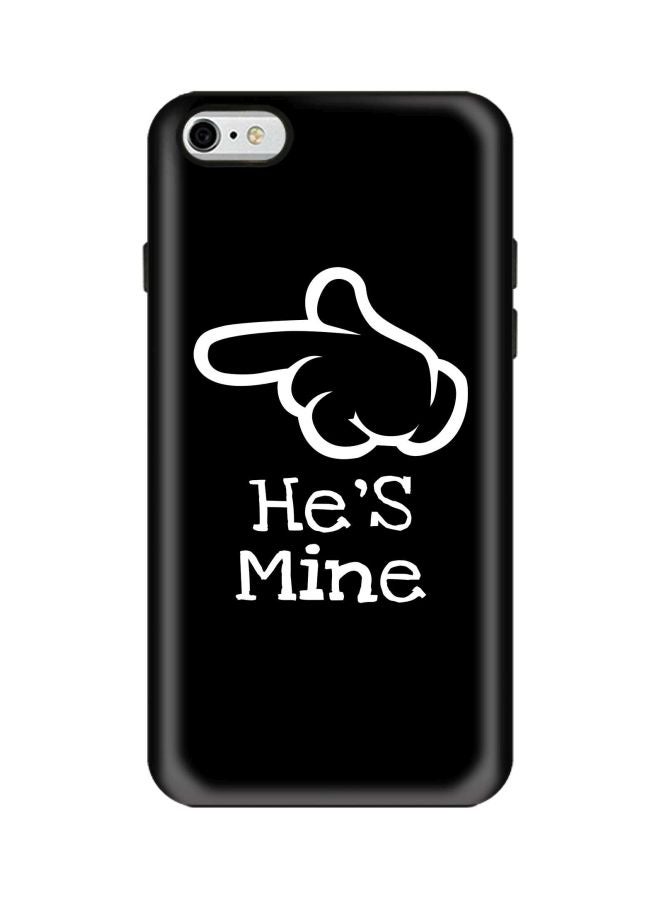 ستايلايزد غطاء حماية واقٍ ثنائي الطبقات من سلسلة تاف برو بطبعة عبارة "He's Mine" لهاتف أبل آيفون 6s/6 أسود/ أبيض - Image 1