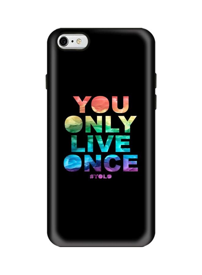 Tough Pro YOLO Printed Case Cover For Apple iPhone 6s Plus/6 Plus Black/Yellow/Blue