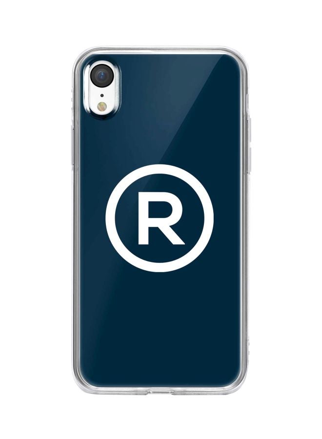 Stylizedd Classic Clear Series R Printed Case Cover For Apple iPhone XR Blue/White/Clear  - Image 1