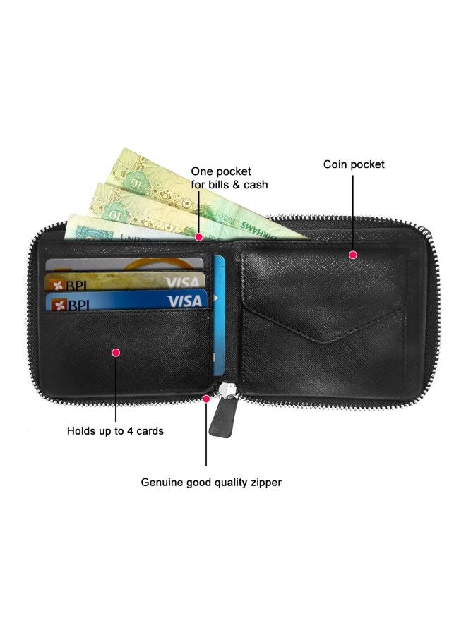 ستايلايزد محفظة بطبعة بطارية منخفضة أسود / أبيض / أحمر - Image 3