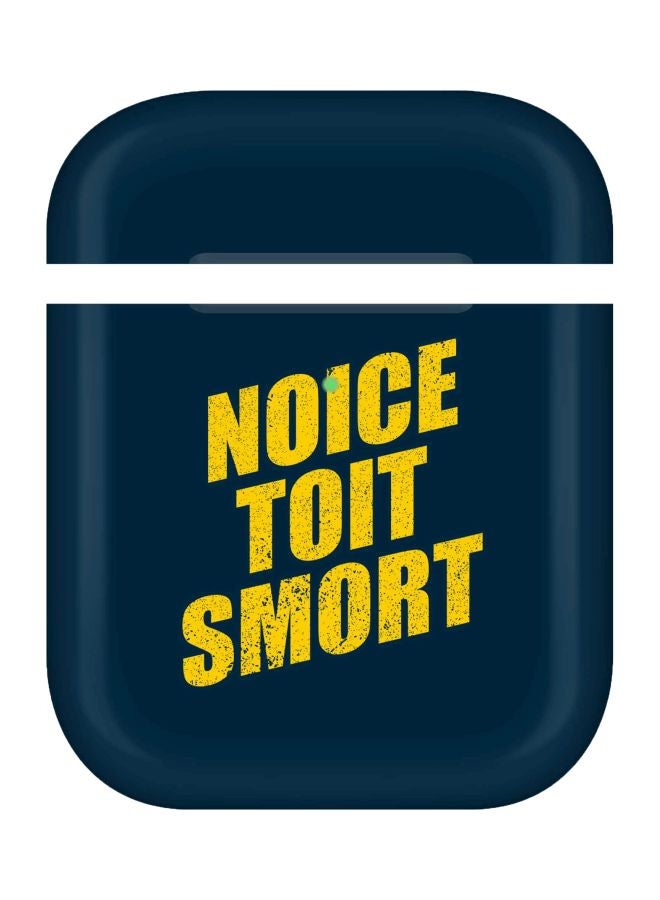 Stylizedd Noice Toit Smort Printed Protective Case For Apple AirPods 1/2 Blue/Yellow - Image 1