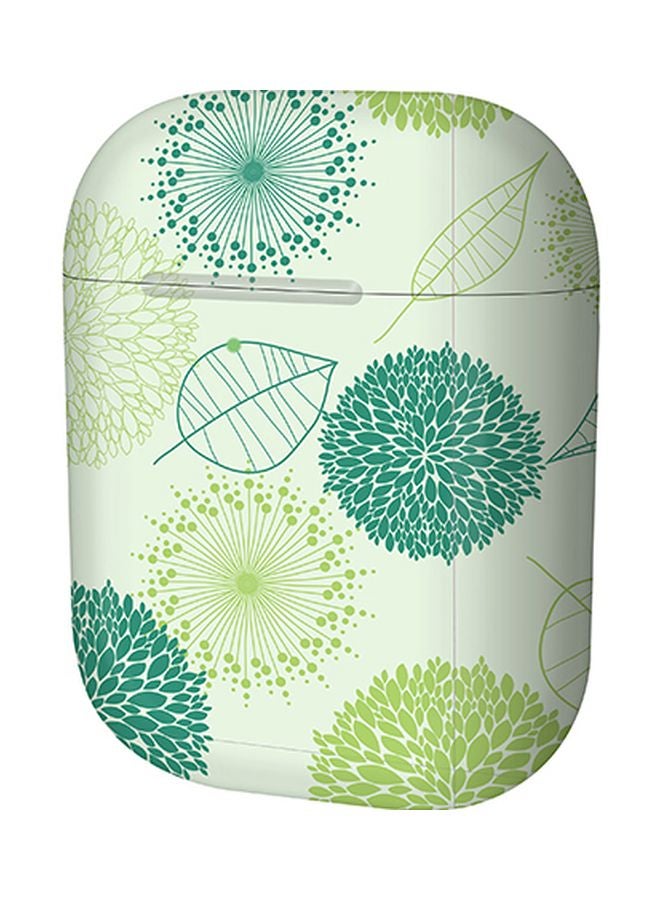 Stylizedd Printed Protective Cover For Apple AirPods 2/1 Green/White - Image 1