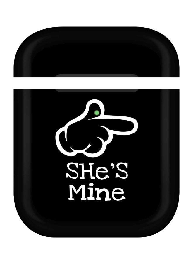 Stylizedd She's Mine Printed Protective Case For Apple AirPods 1/2 Black/White - Image 1