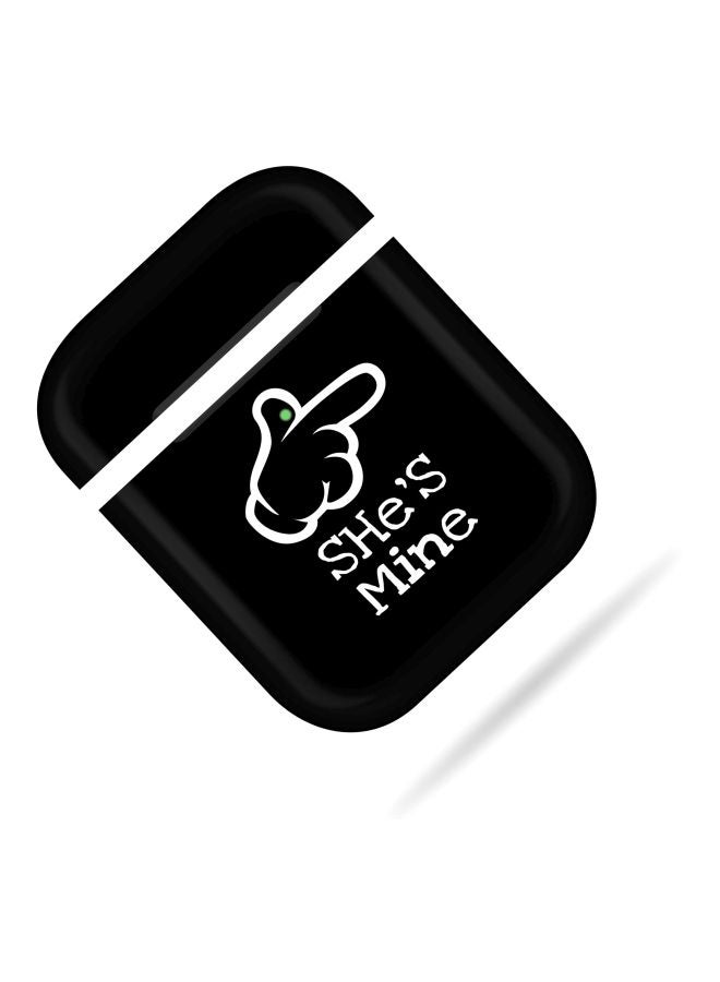 Stylizedd She's Mine Printed Protective Case For Apple AirPods 1/2 Black/White - Image 2