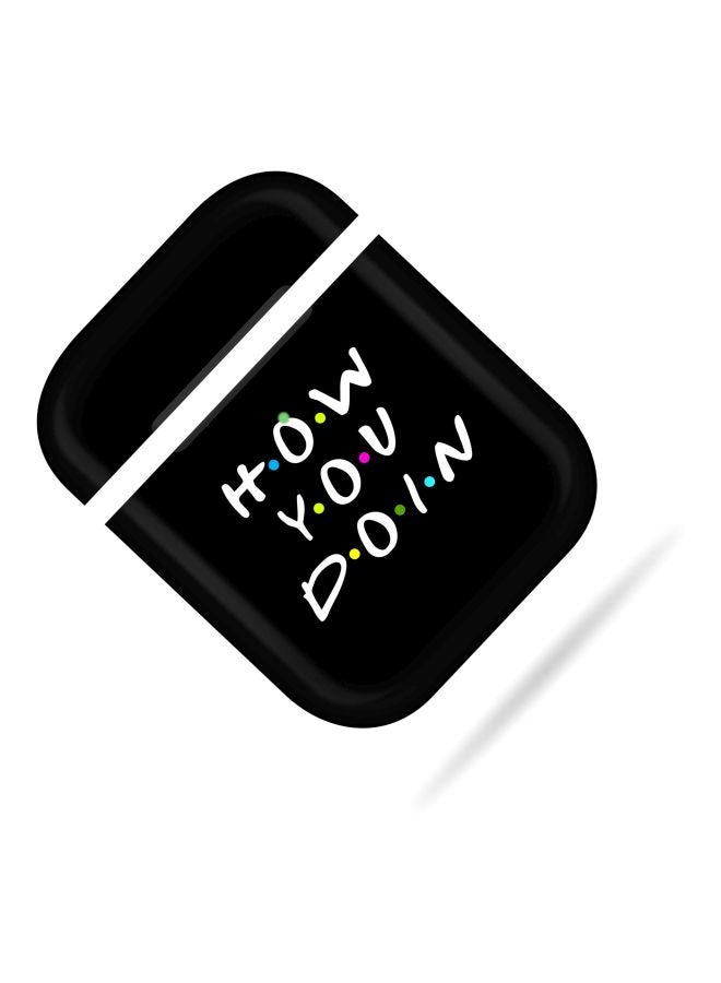 ستايلايزد غطاء حماية بطبعة How You Doin لسماعة أبل آيربودز اسود/أبيض/زهري - Image 2