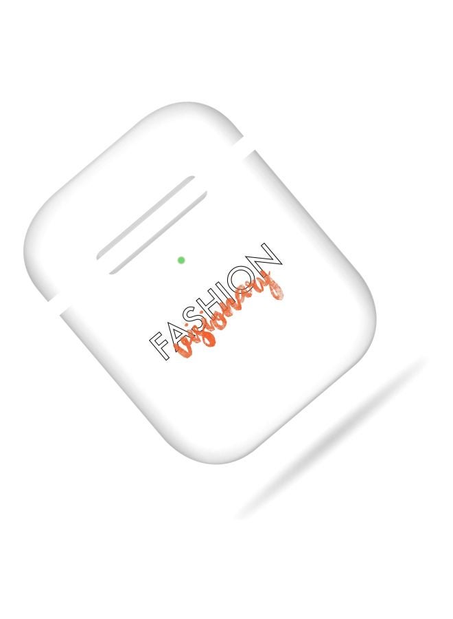 Fashion Visionary Printed Case For Apple AirPods White/Black/Orange