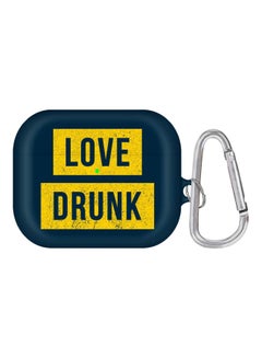 Love Drunk Printed Case For Apple AirPods Pro 2019 Blue/Yellow