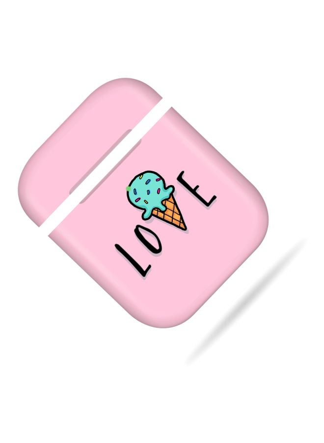 Stylizedd Love Ice Cream Cone Printed Case For Apple AirPods Pink/Blue/Black  - Image 2