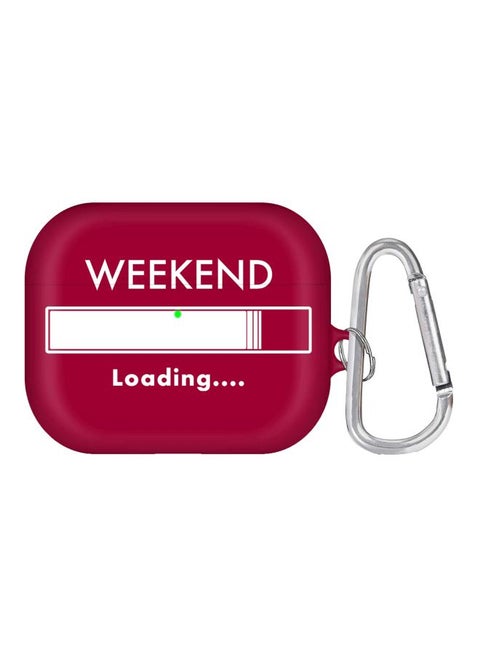 Weekend Loading Printed Case Cover For Apple AirPods 1/2 Red/White