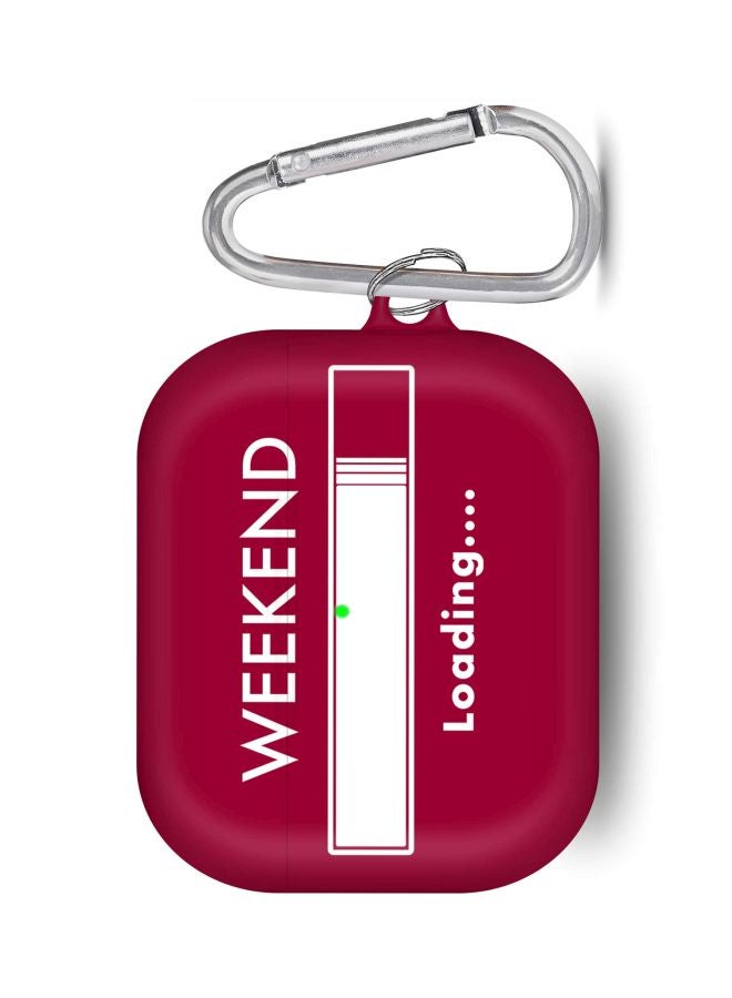 Weekend Loading Printed Case Cover For Apple AirPods 1/2 Red/White