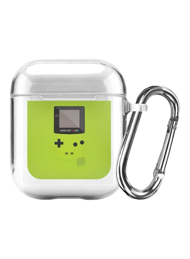 ستايلايزد حافظة كلاسيك بطبعة جهاز ألعاب جيم بوي لأبل آيربودز 2/1 أبيض/أخضر - Image 1