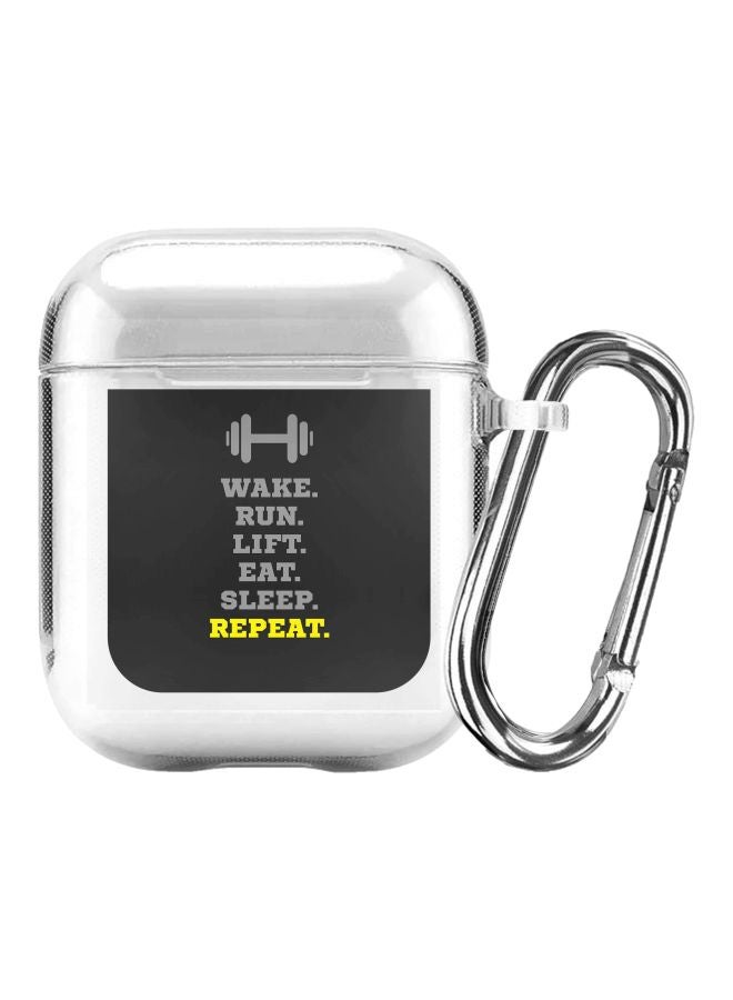 ستايلايزد غطاء حماية واقٍ من سلسلة كلاسيك مطبوع عليه روتين لأبل آيربودز 1/2 أبيض/أسود/رمادي - Image 1