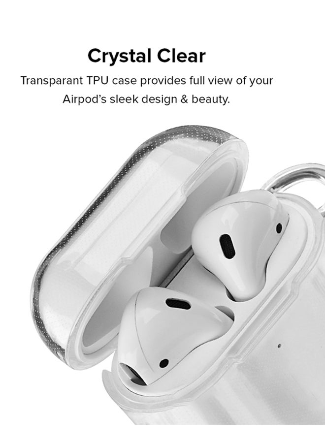 Stylizedd Classic Clear Hardcore Explorer Printed Case For Apple AirPods 1/2 White/Olive Green - Image 2