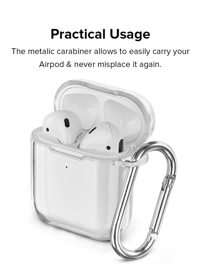 Stylizedd Classic Clear Hardcore Explorer Printed Case For Apple AirPods 1/2 White/Olive Green - Image 3