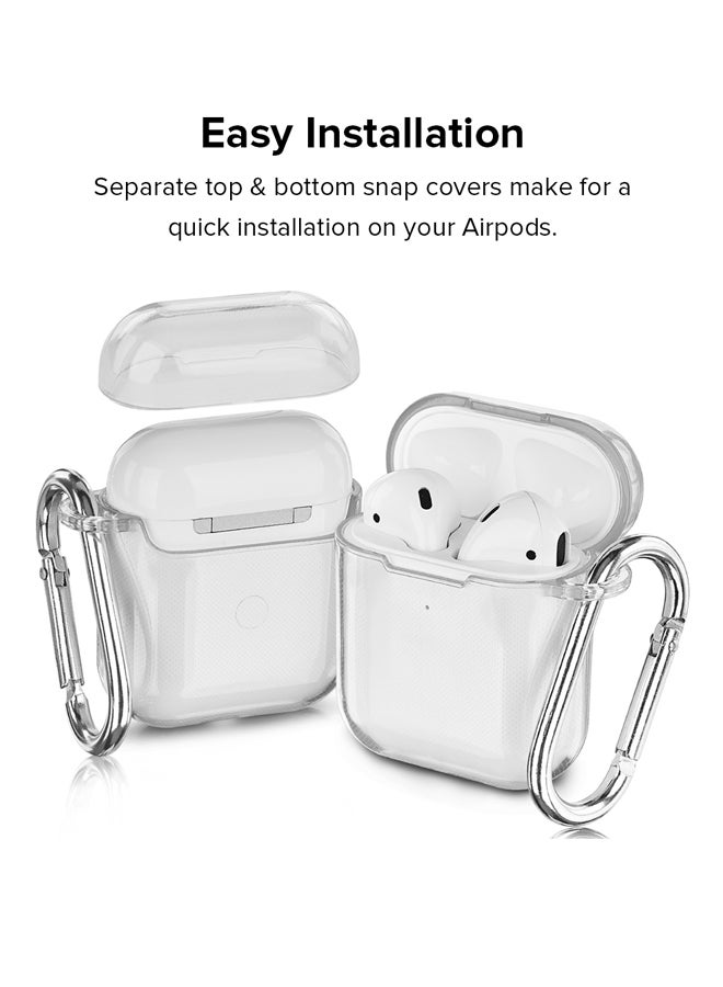 Stylizedd Classic Clear Hardcore Explorer Printed Case For Apple AirPods 1/2 White/Olive Green - Image 4
