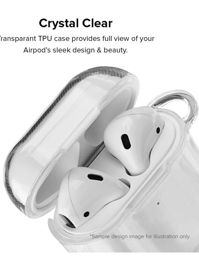 ستايلايزد "حافظة مطبوع عليها عبارة "Never Give Up" من سلسلة كلاسيك كلير لسماعات أبل آيربودز 1/2" أبيض/أحمر - Image 4