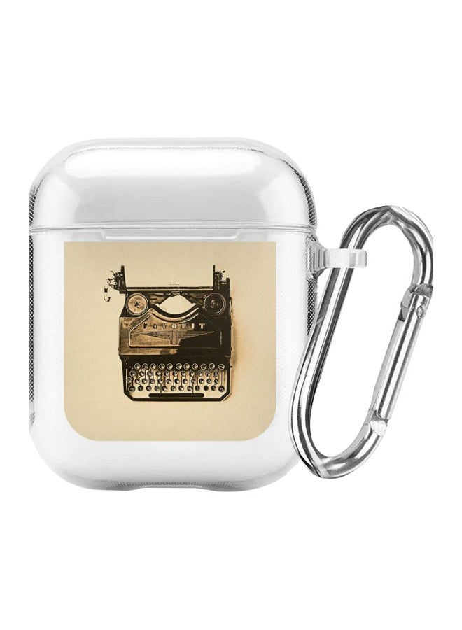 ستايلايزد غطاء حماية بطبعة عبارة "Just don't quit" لسماعات أبل آيربودز 2/1 أبيض/أصفر/أسود - Image 1