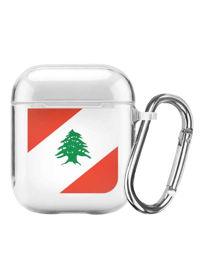 Stylizedd Flag Of Lebanon Printed Case For Apple AirPods 2/1 White/Red/Green - Image 1