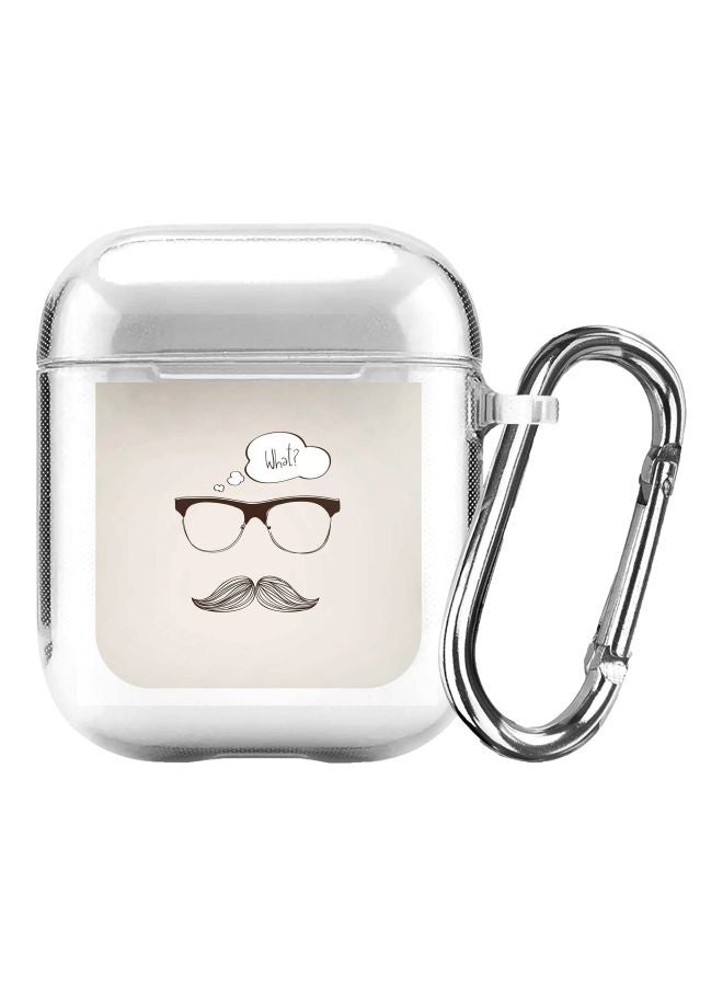 Stylizedd What Hipster Printed Case For Apple AirPods 2/1 White/Grey - Image 1