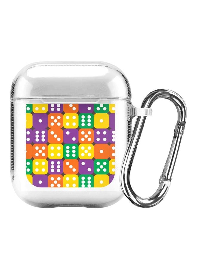 Stylizedd Classic Series Dice Roll Printed Case For Apple AirPods 1/2 White/Yellow/Orange - Image 1