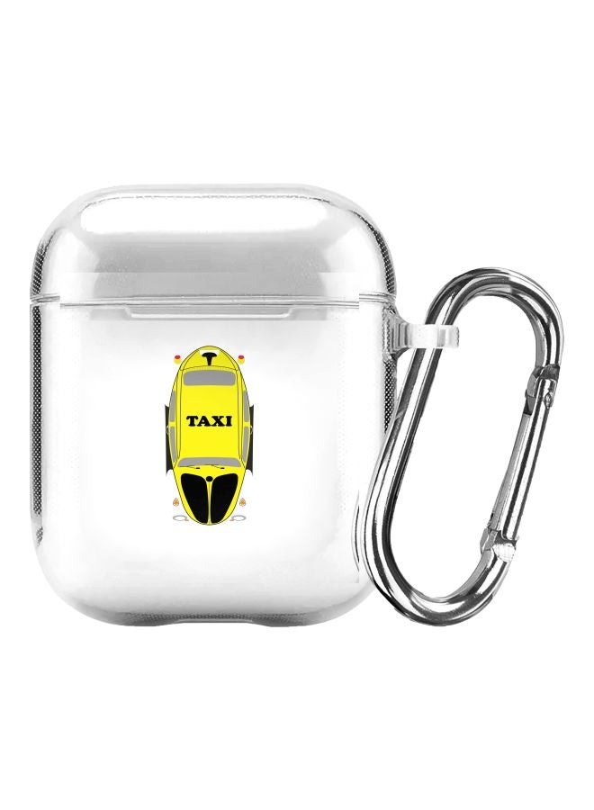 Stylizedd Taxi Printed Case For Apple AirPods 2/1 White/Yellow/Black  - Image 1