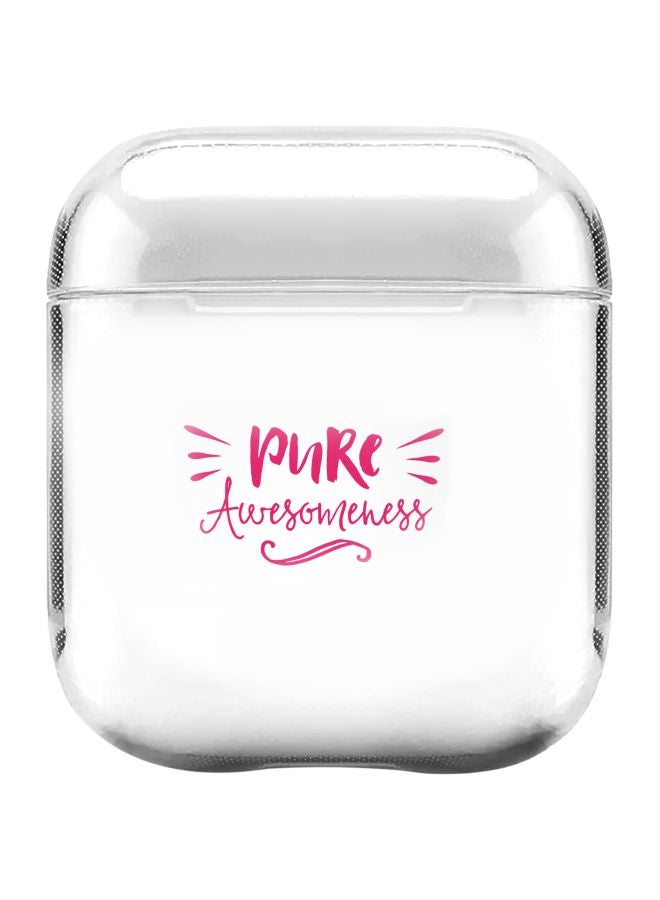 Stylizedd Printed Protective Cover For Apple AirPods 2/1 White/Pink/Silver - Image 1