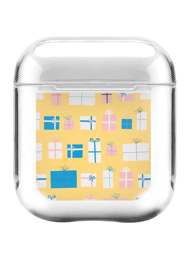 Stylizedd Classic Series Wrapped Presents Printed Case For Apple AirPods 1/2 White/Yellow/Blue - Image 1