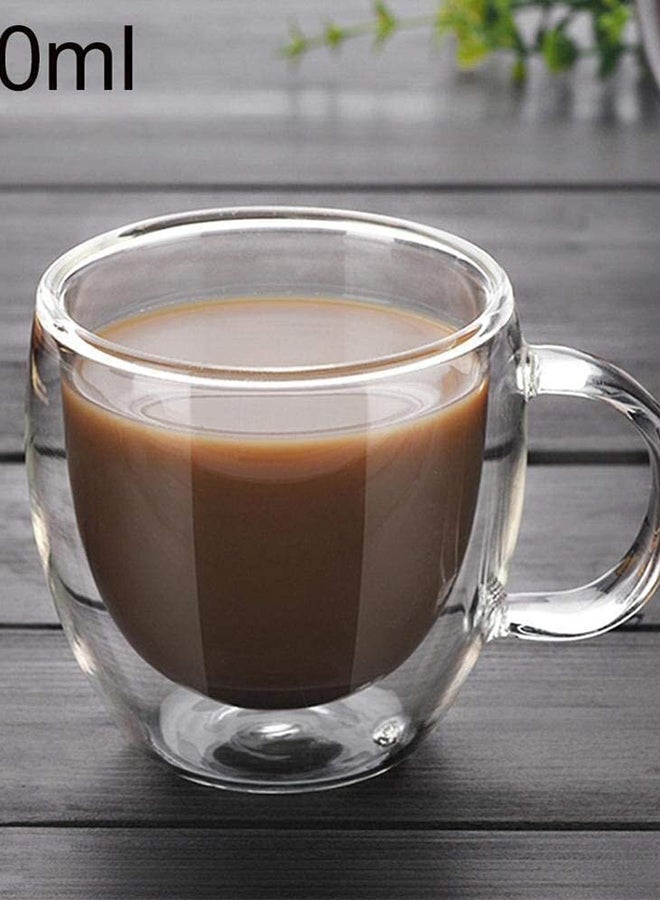 Lushh 4-Piece Heat Resistant Transparent Thermal Mug Clear 150ml - Image 2