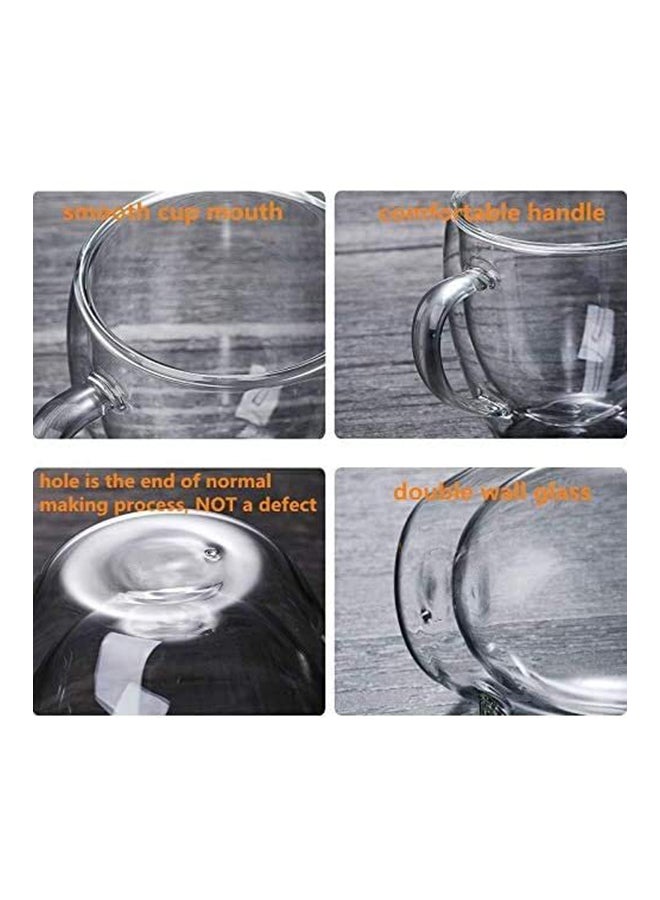 Lushh 4-Piece Heat Resistant Transparent Thermal Mug Clear 150ml - Image 5