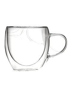 Lushh Set of 4 Double Wall Glass With Handle Clear 250ml  - Image 1
