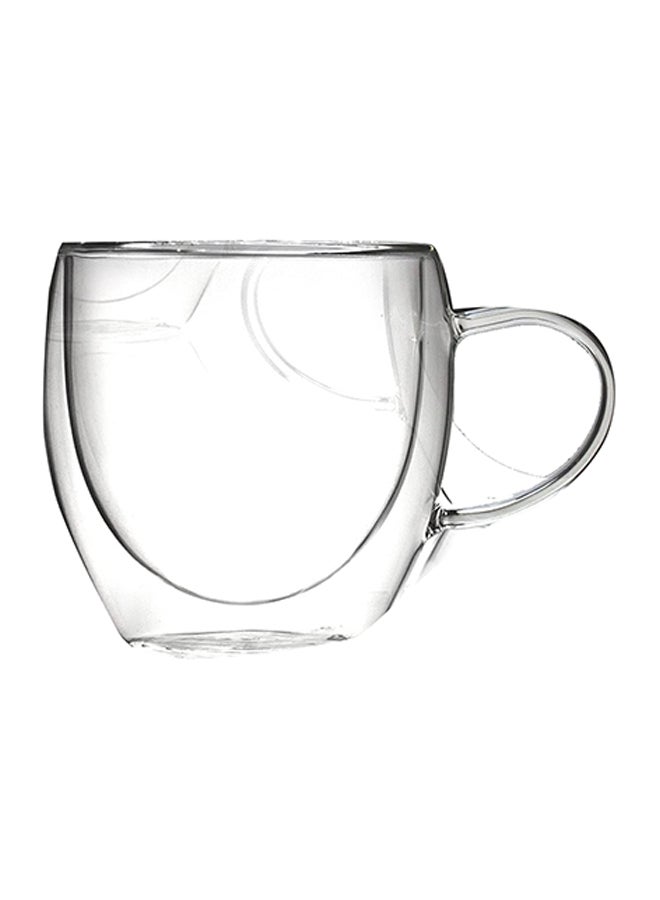 Lushh - Set of 4 Double Wall Glass With Handle Clear 250ml - Image 1